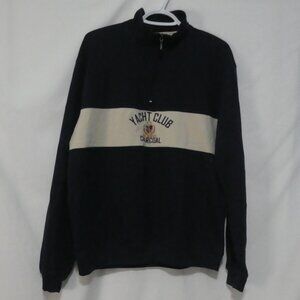 CHARCOAL | 2XL | Yacht Club Charcoal | Navy & White Pullover Sweatshirt